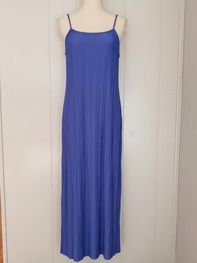 a new day Royal Blue Pleated Maxi Slip Dress
